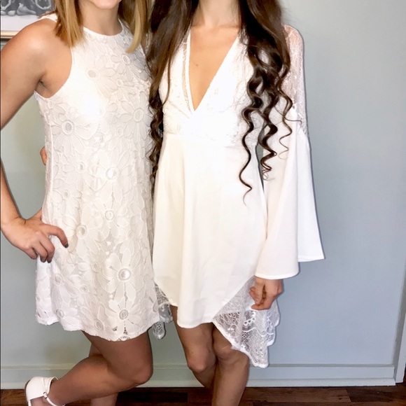 ⚡️White Lace Asymmetrical Hem Dress⚡️ - Picture 6 of 11